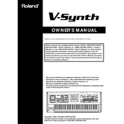 Roland V-Synth manual cover