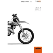 KTM EXC 150 TPI 2022 Motorcycle manual cover