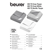 Beurer HD 75 Cosy Taupe Heated Blanket manual cover