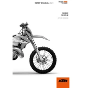 KTM EXC 150 2023 Motorcycle manual cover