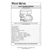 West Bend L5563G 55108 Coffee Maker manual cover