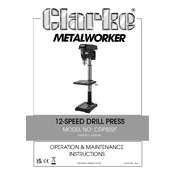 Clarke 6505592 CDP502F 12-Speed Drill Press manual cover