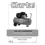 Clarke 2242119 Raider 15 1050 Air Compressor manual cover