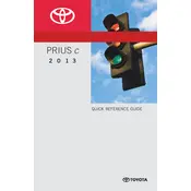 Toyota Prius C 2013 Hatchback manual cover