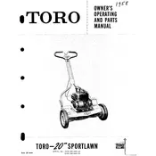 Toro Sportlawn 20-inch 10118 Mower manual cover