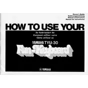 Yamaha TYU-30 Keyboard manual cover