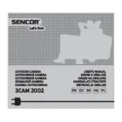 Sencor 3CAM 2002 Camera manual cover