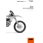 KTM SX‑F 450 2023 Motorcycle manual cover