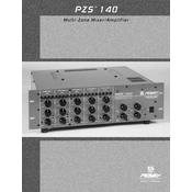 Peavey PZS 140 Mixer manual cover