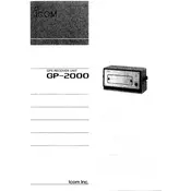 Icom GP-2000 Receiver manual cover