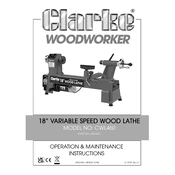 Clarke 6501661 CWL460 18 Inch Variable Speed Wood Lathe manual cover