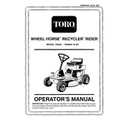 Toro Wheel Horse Recycler 70040 Mower manual cover