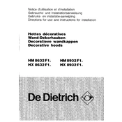 De Dietrich HM8635E1 Hood manual cover