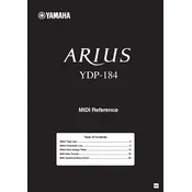 Yamaha Arius YDP-184 Piano manual cover