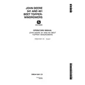 John Deere 341 Windrower manual cover