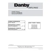 Danby DCR033B1BM Refrigerator manual cover