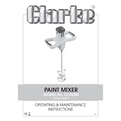 Clarke 6462031 CON200 Paint Mixer manual cover