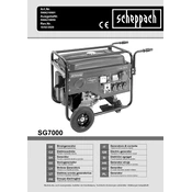 Scheppach SG7000 5906210901 Generator manual cover