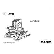 Casio KL-120 Label Printer manual cover