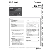 Roland TD-07 Drums manual cover