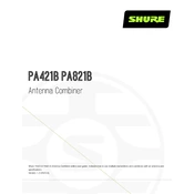 Shure PA421B Antenna manual cover