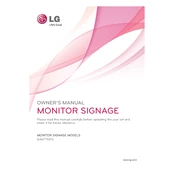 LG 84WT70PS 84WT70PS-B.AUS Signage manual cover