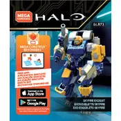 Mega Construx Mattel Halo Skyfire Exosuit GLB73 Construction Set manual cover