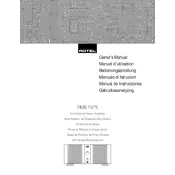 Rotel RMB-1075 Amplifier manual cover