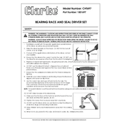 Clarke 1801697 CHT697 Bearing Race Seal Driver Set manual cover