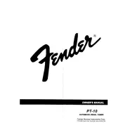 Fender PT-10 Pedal Tuner Tuner manual cover