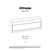 Dimplex Opti-V Fire PGF20 Electric Fire manual cover