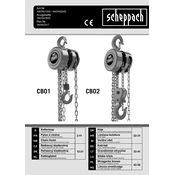 Scheppach CB01 4907401000 Chain Hoist manual cover