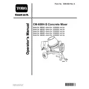 Toro CM-958H-P 68009C Mixer manual cover