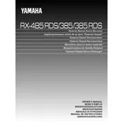 Yamaha RX-385 RDS Receiver manual cover