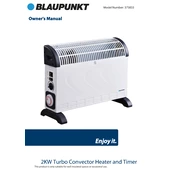 Blaupunkt B&M 2KW Turbo Convector Heater and Timer 375833 manual cover