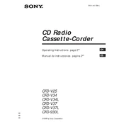 Sony CFD-V25 manual cover