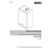 Baxi 24 Duo-tec Combi manual cover