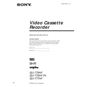 Sony SLV-777HF manual cover