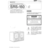 Sony SRS 150 manual cover