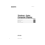 Sony CPD-E200 manual cover