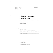 Sony EXM-702 manual cover