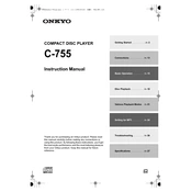 Onkyo C 755 manual cover