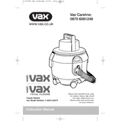 Vax V-020, V-020TF manual cover