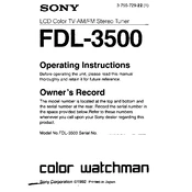 Sony FDL-3500 manual cover