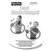 Fisher Price Mattel 2-in-1 Sax to Trumpet 77962 Toy manual cover