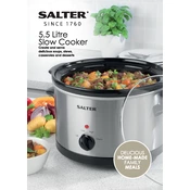 Salter EK2625 5.5 Litre Slow Cooker manual cover