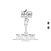 All Clad 1500811283 Mixer manual cover