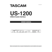 Tascam US-1200 manual cover