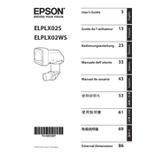 Epson ELPLX02S manual cover