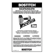 Bostitch N52FN Nailer manual cover